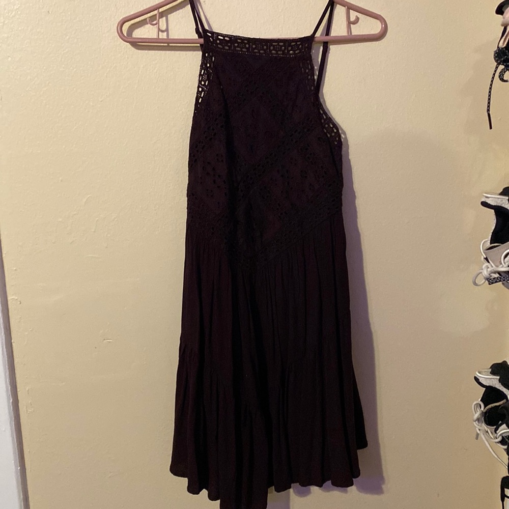 Dark purple flowey dress